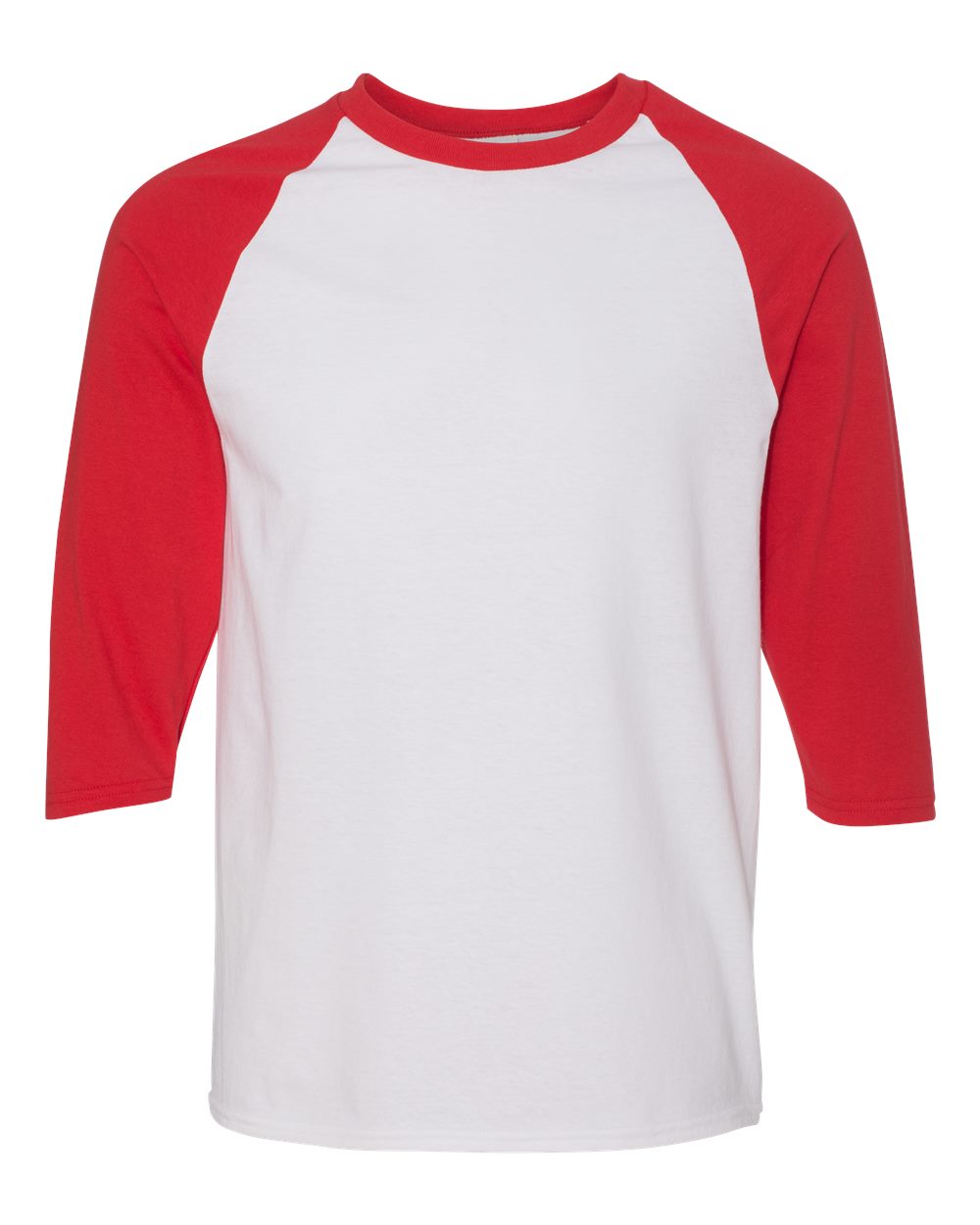 Gildan 5700 Raglan White / Red