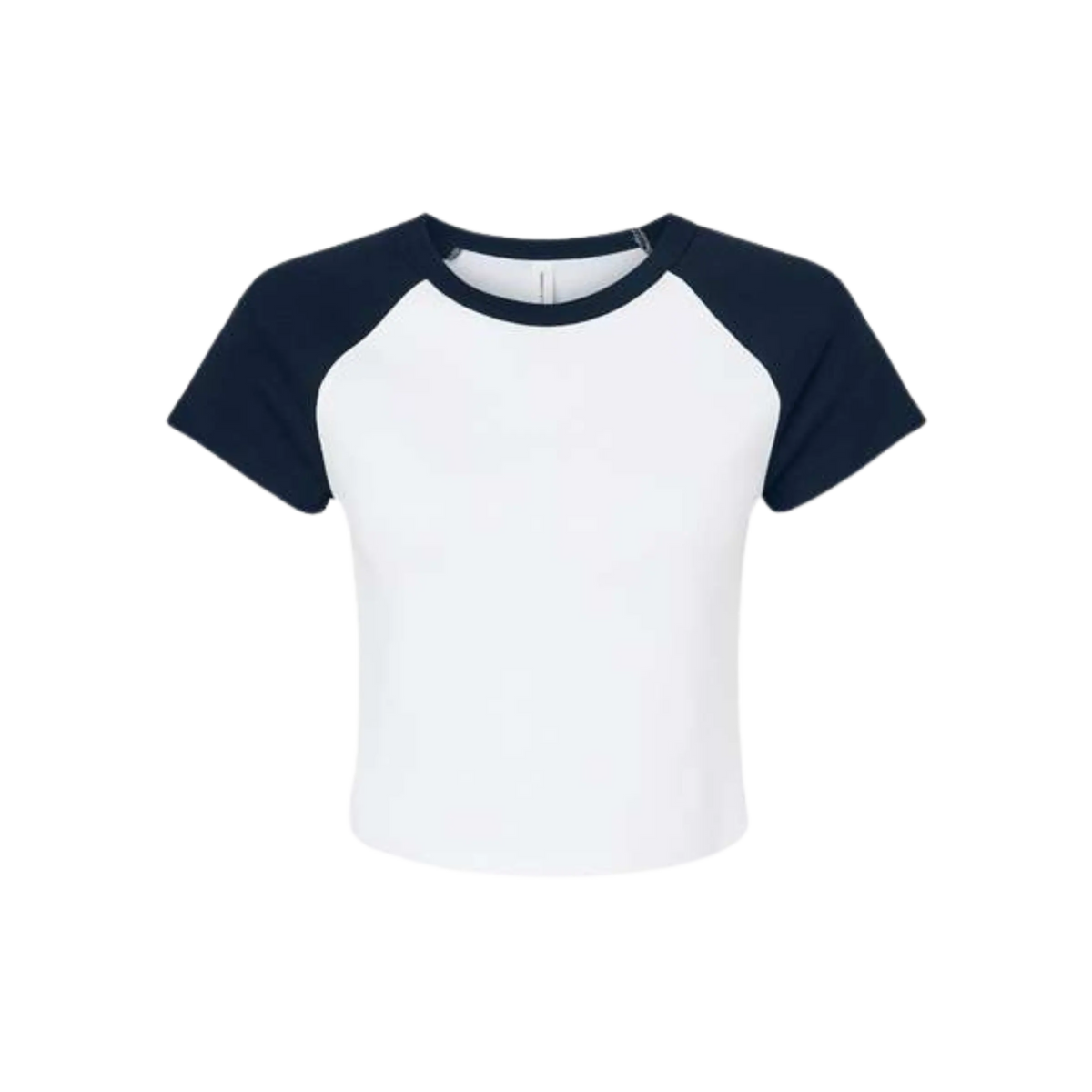 Bella+Canvas 1201 Micro Rib Raglan Baby Tee White / Black